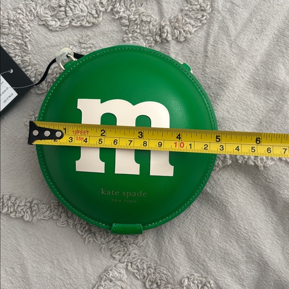 NWT Kate Spade x M&M Green M&M Leather Chained Coin Purse - Picture 7 of 8